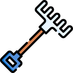 rake Illustration on a white background 