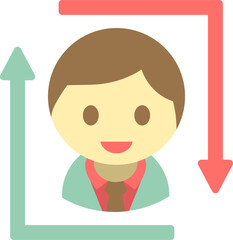 remarketing Illustration on a white background     