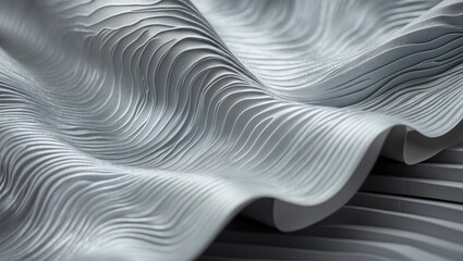 Gray texture, a pristine creased surface sheet as background