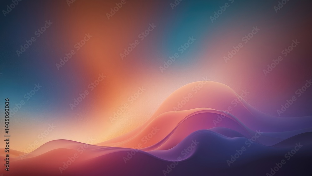 Poster art product design background featuring a gradient blur with colorful grain noise effect