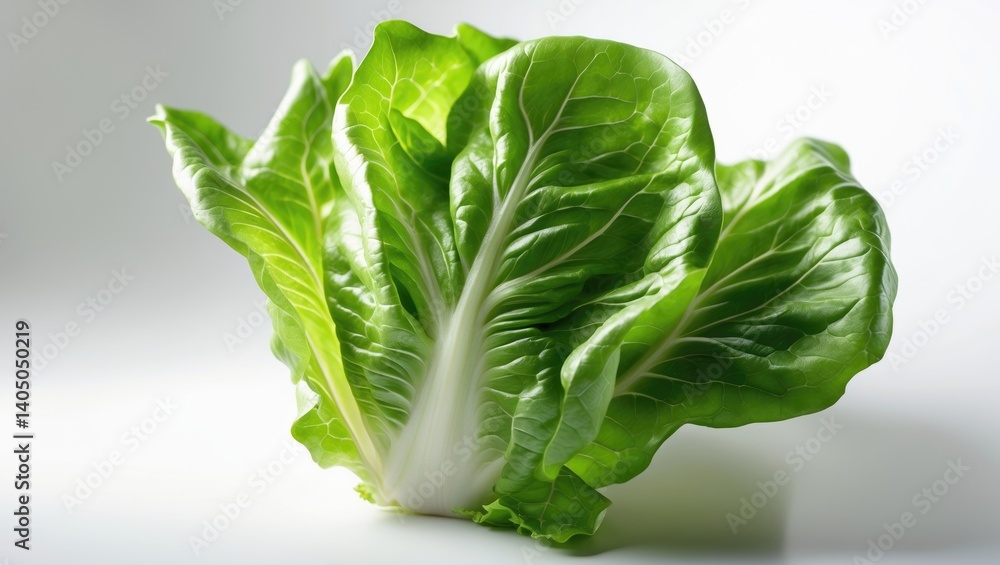 Poster background with clipping path featuring isolated green leaf salad