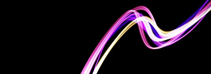 Horizontal abstract Web Banner design header with line light and black background for website design social media cover ads banner flyer invitation