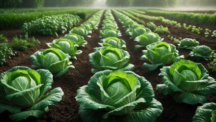 Garden-grown cabbage. Fresh cabbage