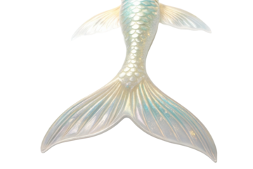 Mermaid tail showcasing iridescent scales and elegant fins for costume design and fantasy themes