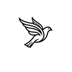 Obraz premium Elegant minimalist dove logo