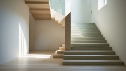 Construction of a building, interior design, staircase