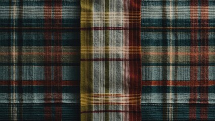 A detailed view of a striped woven textile.