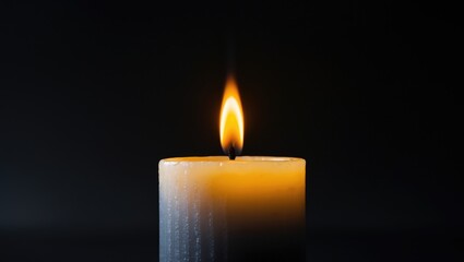 Light from a candle in the dark