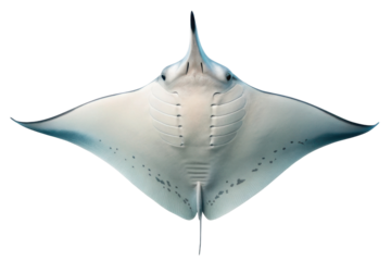 Graceful underwater creature swimming in the ocean, showcasing its unique shape and colors in natural habitat for educational purposes