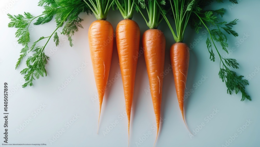 Poster isolated carrot against a background with clipping path and full depth of field. bird's-eye view. fl