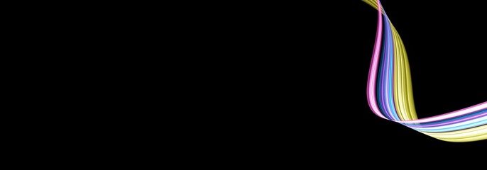 Horizontal abstract Web Banner design header with line light and black background for website design social media cover ads banner flyer invitation