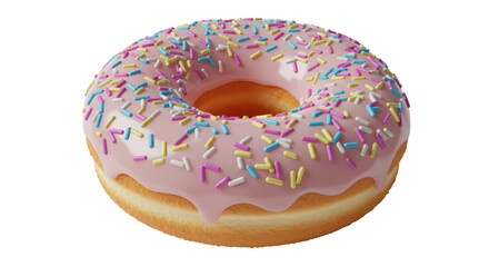 Isolated Donut with Sprinkles