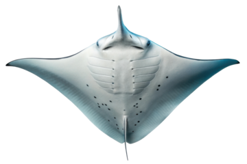 Majestic manta ray gliding gracefully through clear ocean waters showcasing its unique features and vibrant environment