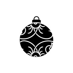 creative details Ornament Ball Icon Vector Illustration