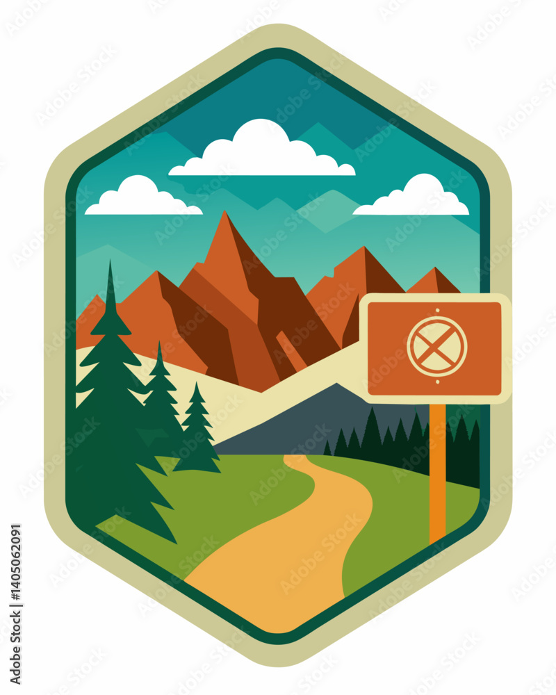 Poster a national park implements regulations that limit the number of visitors per day to preserve the fra