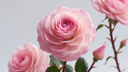 Fototapeta premium Camellia Flower on a Pink Background