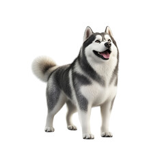 Happy Alaskan Malamute Dog Breed Portrait