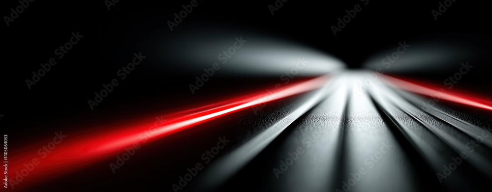 Aufkleber striking abstract image featuring sharp lines and vibrant red light against dark background, creatin