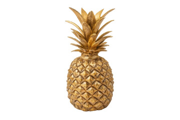 Obraz premium Unique golden pineapple decoration for tropical themed events and summer parties