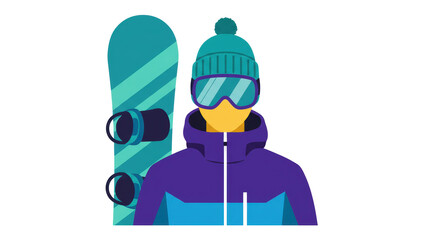 Obraz premium Isolated Snowboarder Cartoon