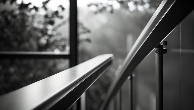 An uncomplicated monochrome photo of a track