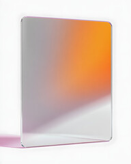Glass Morphism Rectangle Shape. Simple Digital template with glass glossy element interface mockup