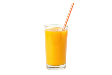 Refreshing orange juice served in a tall glass with a straw, perfect for breakfast or a summer gathering