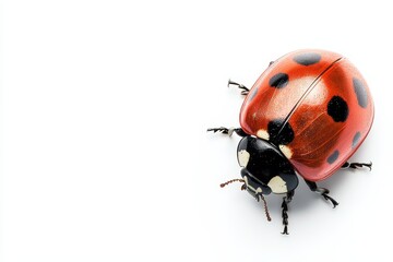 Ladybug on White Background (1)
