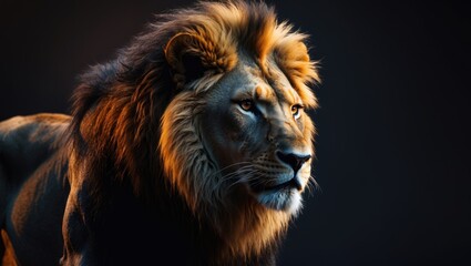 Fototapeta premium a valiant kind white lion