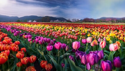 Fototapeta premium Bright and colorful flowers tulips