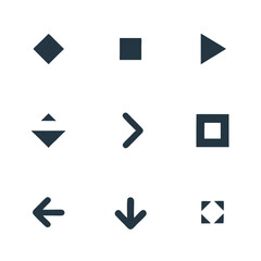 Minimal Arrow Icon Set Vector design.