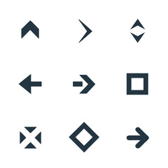Minimal Arrow Icon Set Vector design.