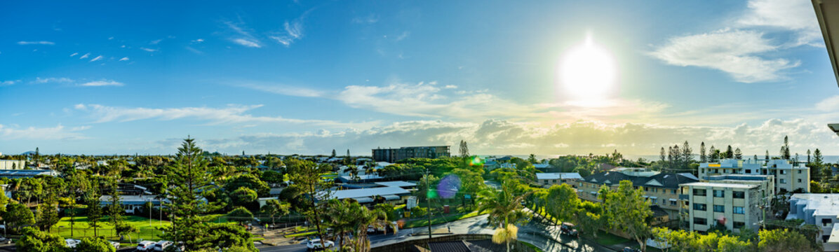 Blick &uuml;ber Buddina an der Sunshine Coast in Australien