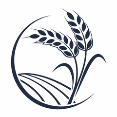 vector illustration of a wheat ears