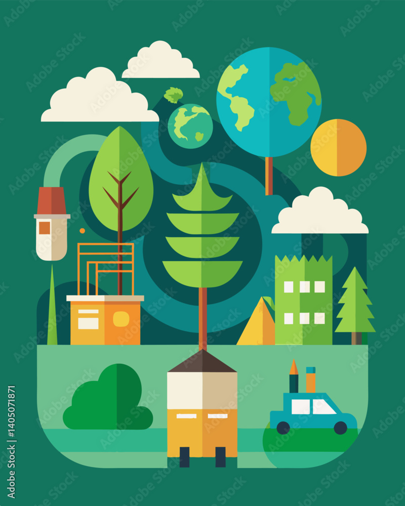 Poster materials sourced from sustainable forests and managed with environmentallyfriendly practices.. vect