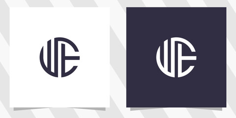 letter we ew logo design vector