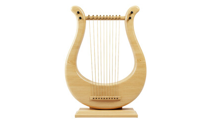 Isolated Wooden Lyre