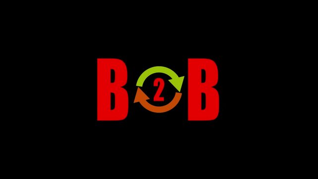 B2B Business to business Successful business ,businessmens enter into agreement. Marketing strategy, commerce. Modern flat cartoon style.B2B, B2C and B2G business vector icons. B2B letters l