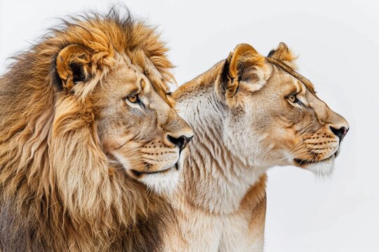 Leo couple in love close-up together
