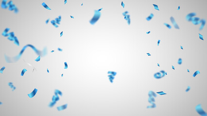 blue confetti explosion and ribbon background vector	