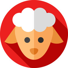 sheep Illustration on a white background    