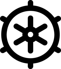 ship wheel Illustration on a white background     