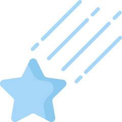 shooting star (2) Illustration on a white background     