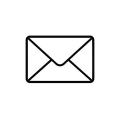 2D mail web icon in line style