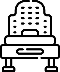 single bed Illustration on a white background   