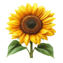 Obraz premium sunflower isolated on transparent background.