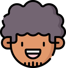 smiling Illustration on a white background    