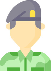 soldier Illustration on a white background  