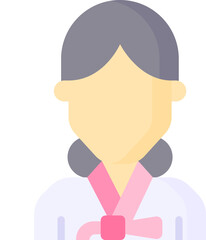 south korean Illustration on a white background     