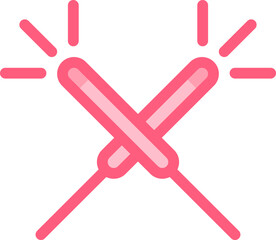 sparkler Illustration on a white background   